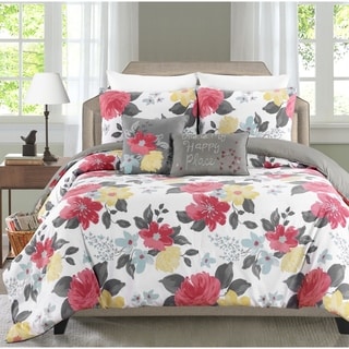 Details about   Boho Living 5-Piece Reversible Comforter Set York Blue Queen 
