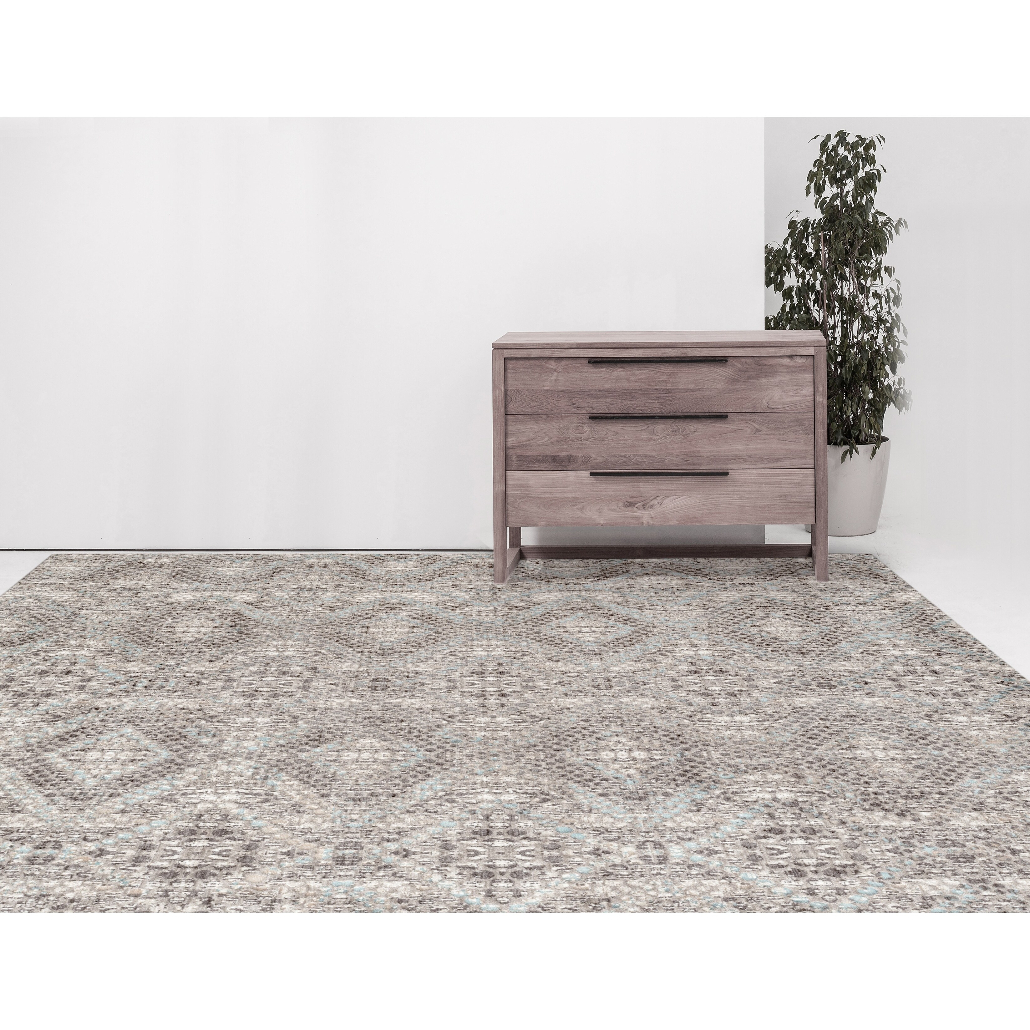 Shop Savannah Gray Blue Animal Print Runner Rug 2 6 X 8