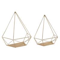 Kate and Laurel Prouve Metal Wall Shelves 2 pc set