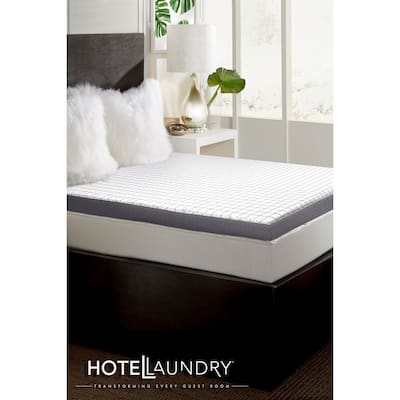 Hotel Laundry 3? Memory Foam Mattress Topper with Cover-soft, high density support, hypoallergenic
