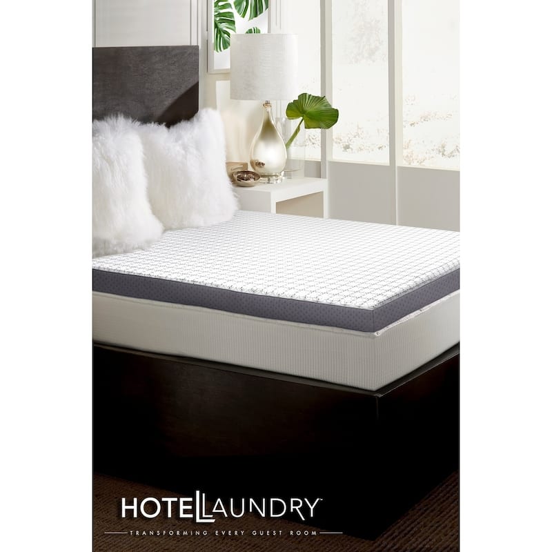 Hotel Laundry 3? Memory Foam Mattress Topper with Cover-soft, high density support, hypoallergenic