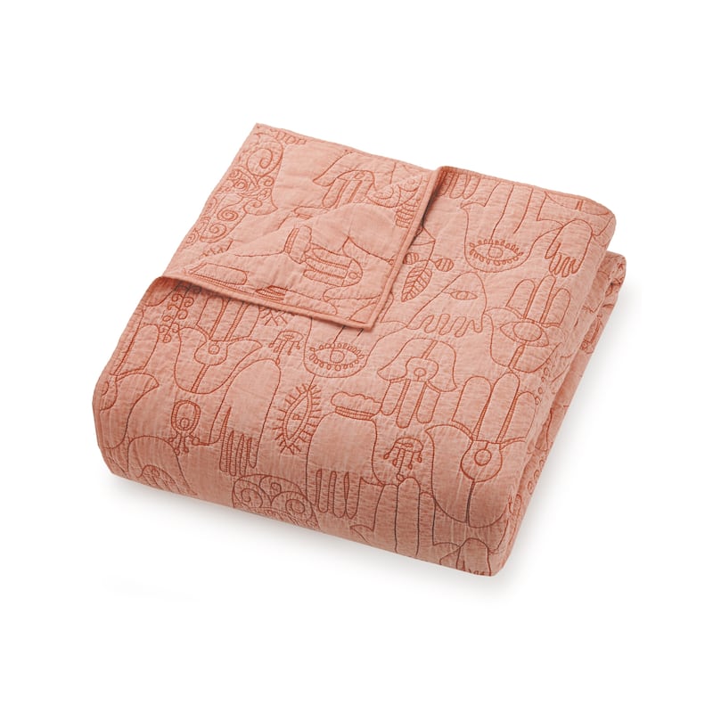 Hamsa Terracotta 3-Piece Quilt Set by Jungalow
