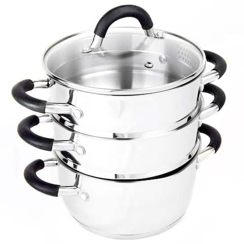 Complete Cuisine 4 pc Stainless Steel Steamer Set