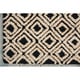 preview thumbnail 14 of 14, Nourison Modern Diamond Hand-tufted Area Rug 2'3" x 7'6" Runner - Black/Beige - Runner/Rectangle
