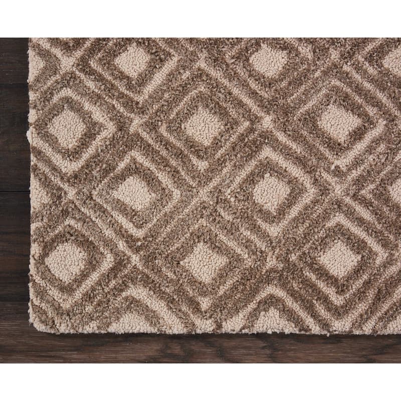 Nourison Modern Diamond Hand-tufted Area Rug