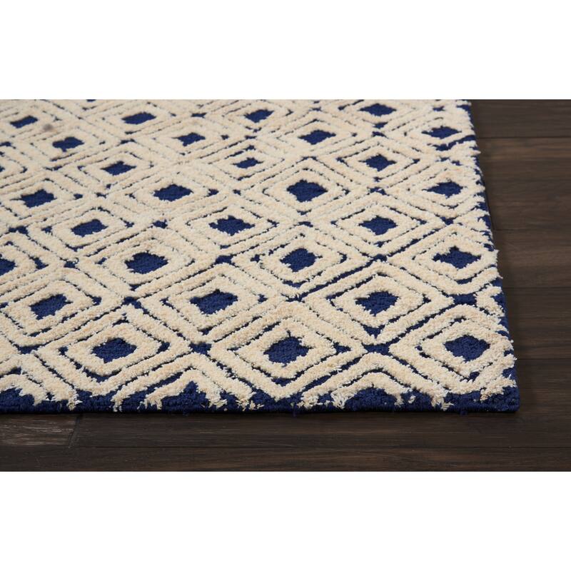 Nourison Modern Diamond Hand-tufted Area Rug
