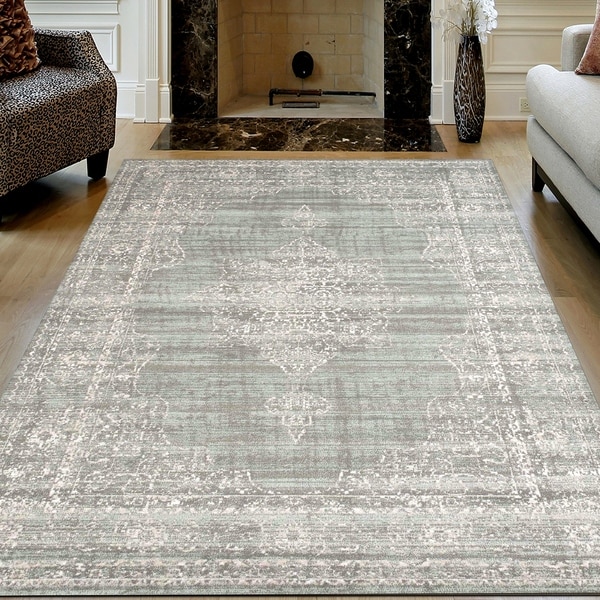 Admire Home Living Corina Traditional Oriental Vintage Medallion Pattern Area Rug. Opens flyout.
