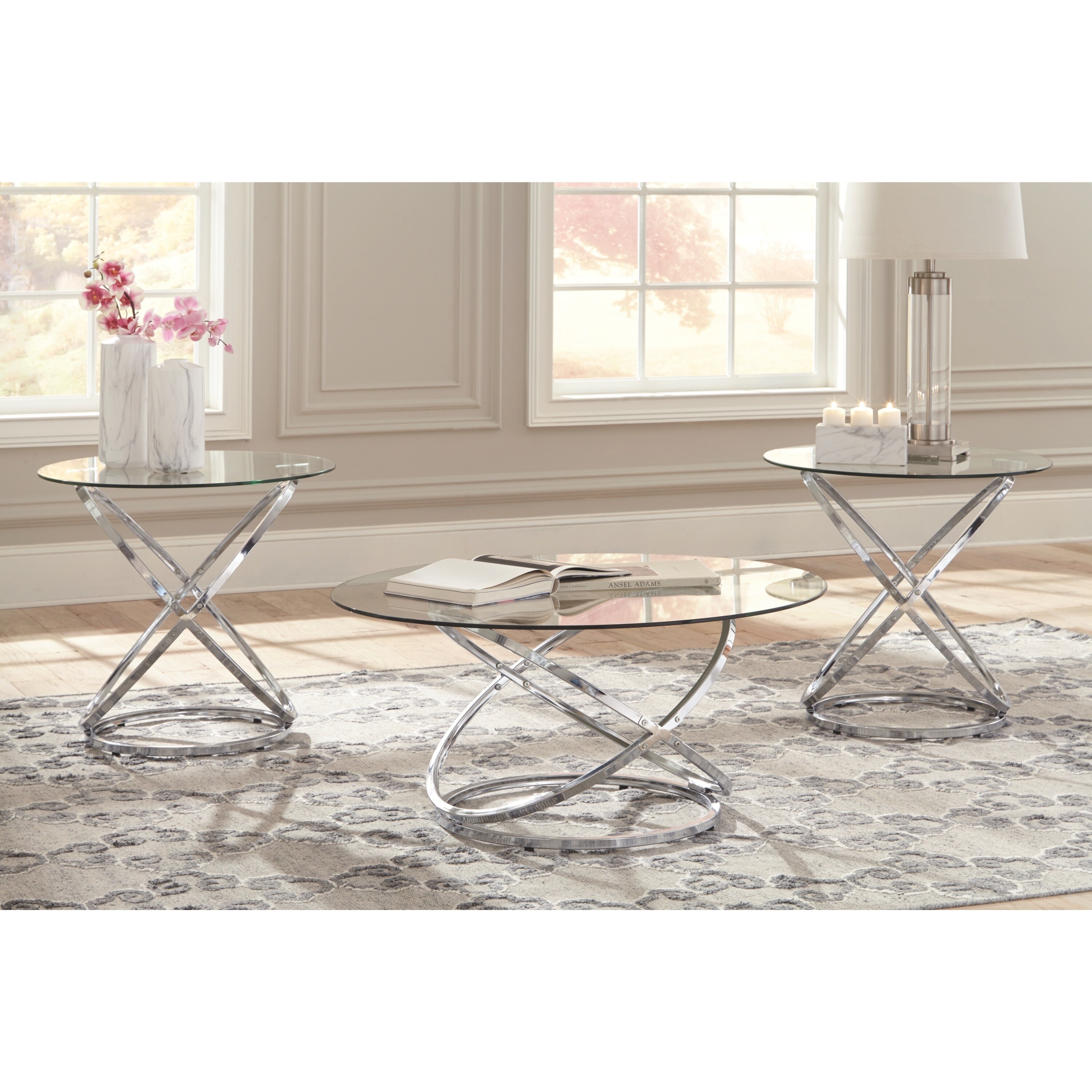 Hollynyx Contemporary 3-Piece Table Set