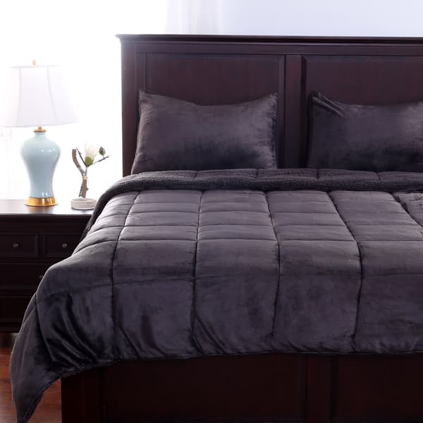 Shop Berkshire Blanket Velvetloft 3 Piece Comforter Set With