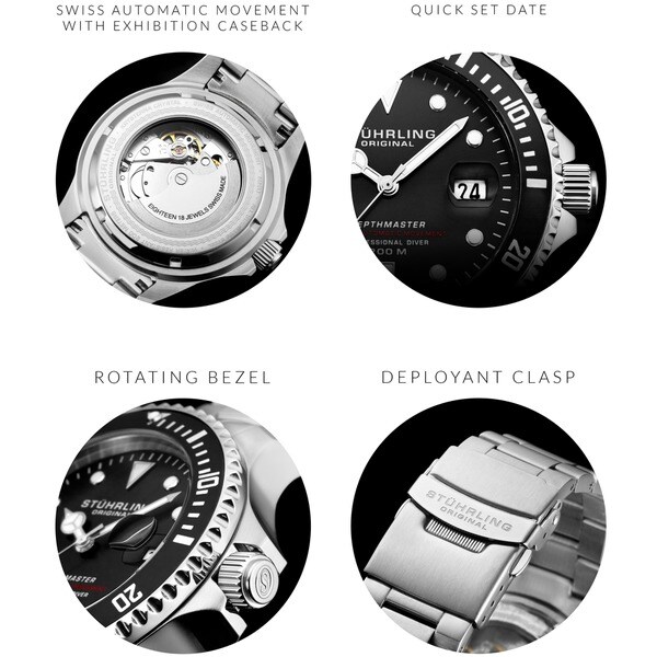stuhrling depthmaster 883 automatic watch