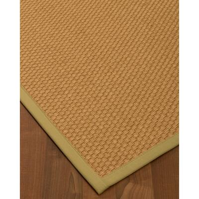 NaturalAreaRugs Carlton Sisal Area Rug Hand-Woven Sand Border (6' x 9') - 6' x 9'