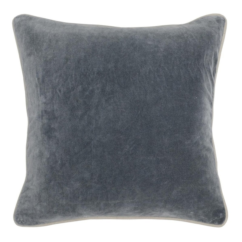 Porch & Den Montclair Velvet 18-inch Throw Pillow - Dark Grey