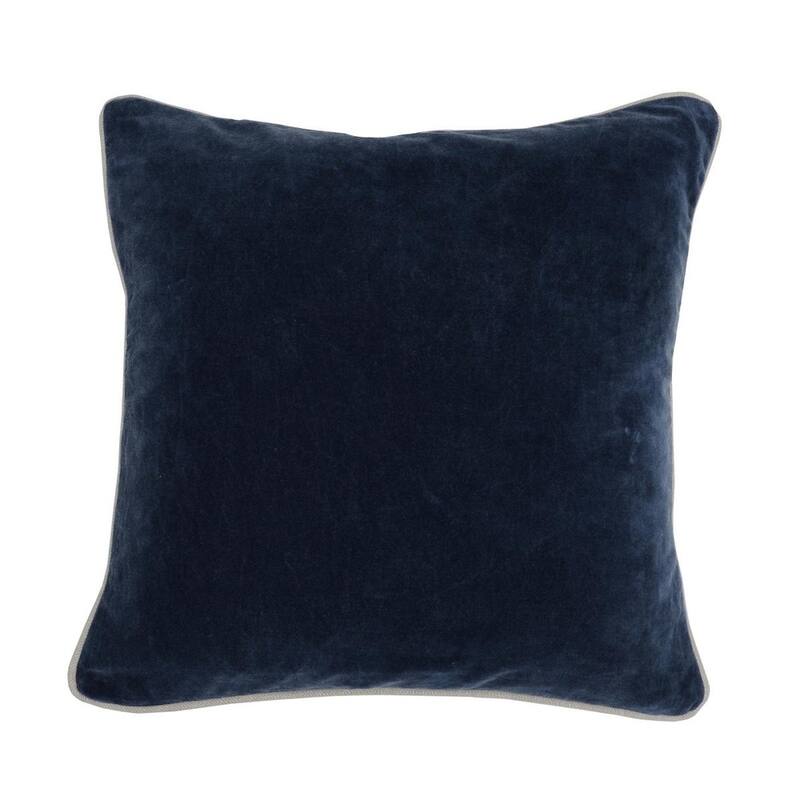 Porch & Den Montclair Velvet 18-inch Throw Pillow - Navy Blue