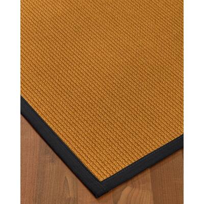 NaturalAreaRugs Davlin Sisal Area Rug Hand-Woven Midnight Blue Border (6' x 9') - 6' x 9'