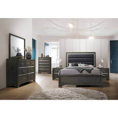 Acme Caren 5-Drawer Chest in Charcoal