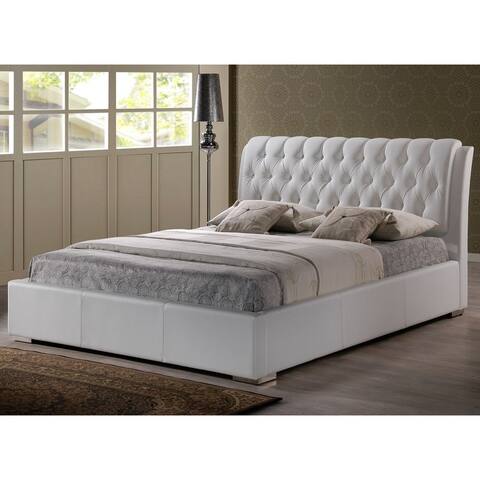Strick & Bolton Cheri White Queen-size Platform Bed