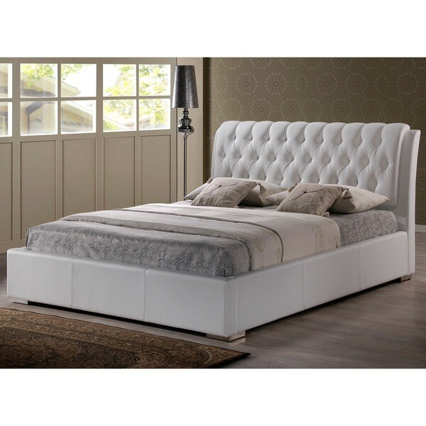 Strick & Bolton Cheri White Queen-size Platform Bed