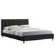 Baxton Studio Vino Modern Queen-size Bed With Upholstered Headboard ...