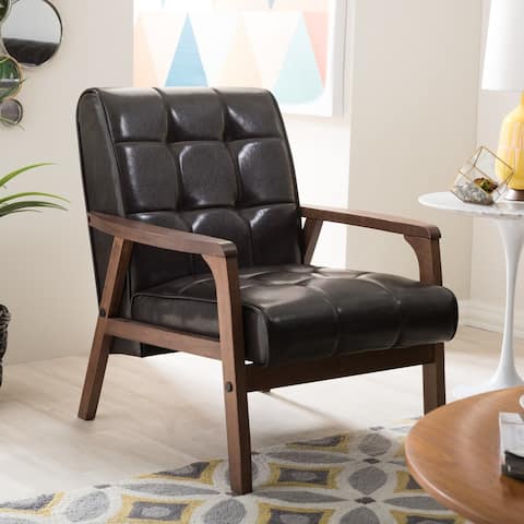 Carson Carrington Karkkila Mid-century Brown Club Chair