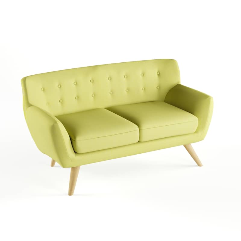 Carson Carrington Brandbu Button-tufted Loveseat - Nature - Wheat