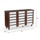 preview thumbnail 6 of 4, Porch & Den Harold Martin Brown/ White 3-door Shoe Cabinet