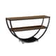 preview thumbnail 1 of 8, Carbon Loft Cohn Vintage Industrial Console Table Console Table-Black/Brown