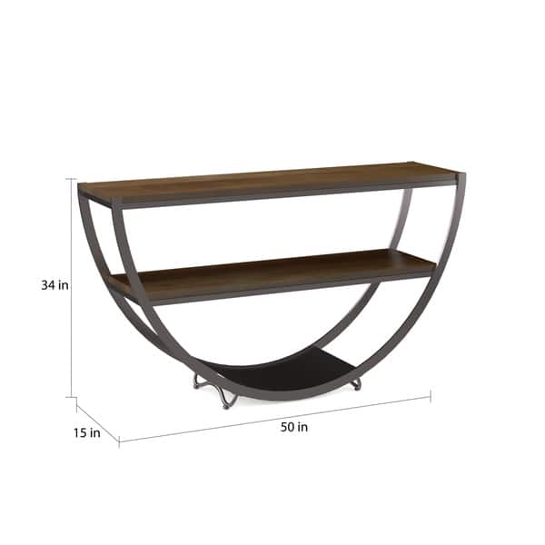 dimension image slide 0 of 2, Carbon Loft Cohn Vintage Industrial Console Table
