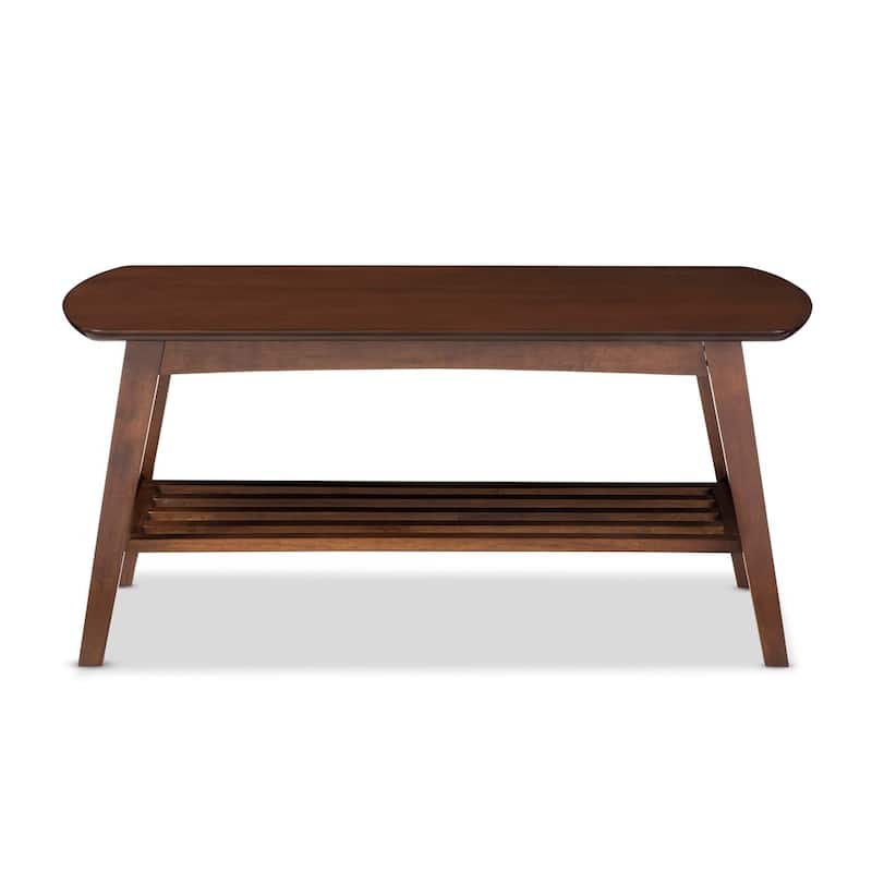 Carson Carrington Karkkila Mid-Century Modern Scandinavian Style Dark Walnut Coffee Table