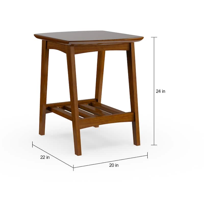 Carson Carrington Karkkila Mid-century Modern Scandinavian Style Dark Walnut End Table