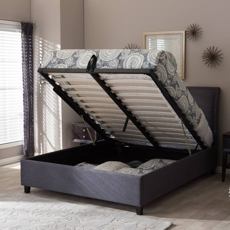 Porch & Den Delgany Fabric Storage Platform Bed