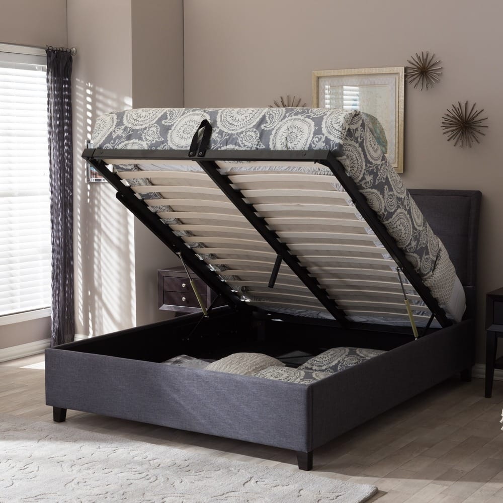 Porch & Den Delgany Fabric Storage Platform Bed