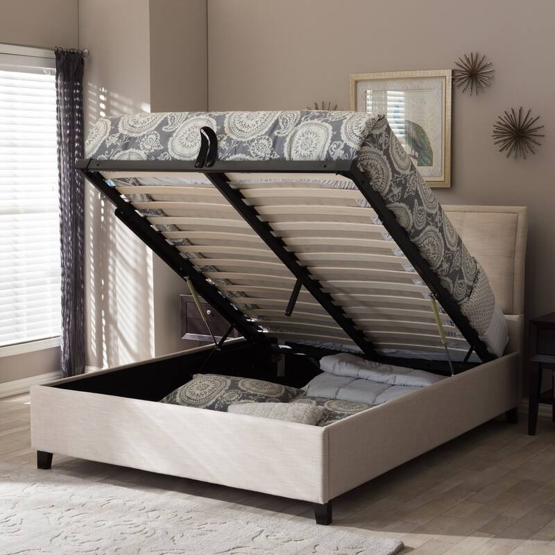 Porch & Den Delgany Fabric Storage Platform Bed