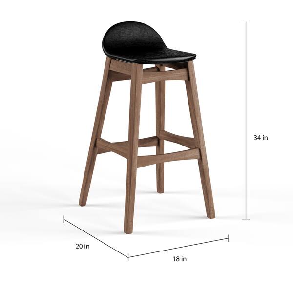 Simple Living Axel Midcentury Modern 30inch Bar Stool (Set of 2) On