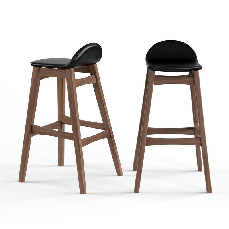 Simple Living Axel Mid-century Modern 30-inch Bar Stool (Set of 2) - Black