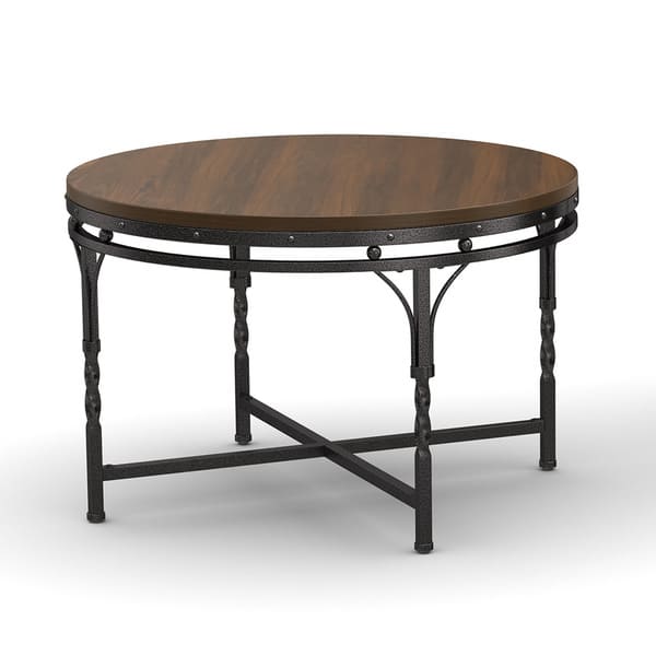 Carbon Loft Cohn Antique Bronze Iron Industrial Round Table Bed Bath