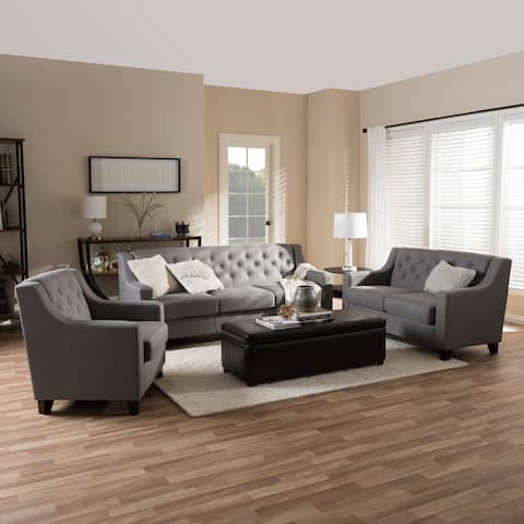 Modern Contemporary Living Room Furniture Sets Online At Copper Grove Muir Modern And Contemporary Fabric Upholstered On Tufted 3 Piece Living Room