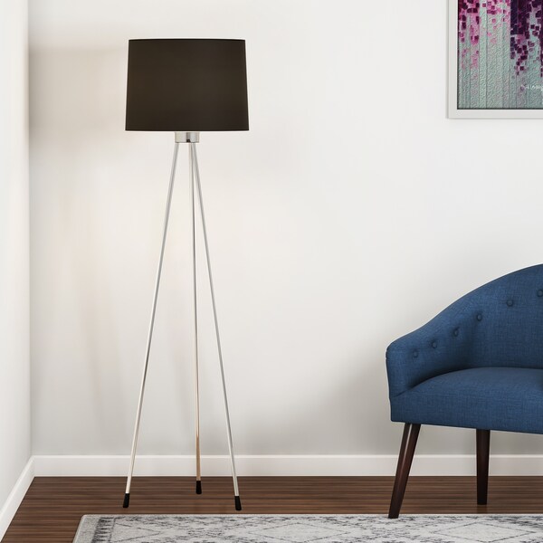 Carson Carrington Vasteras Black 3-legged Floor Lamp