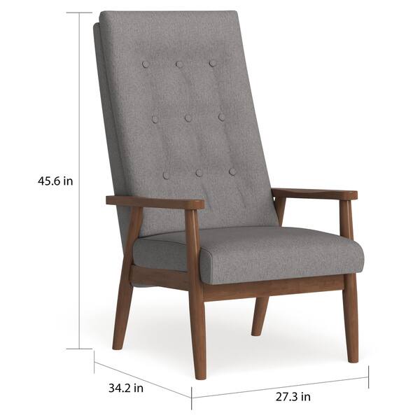 Carson Carrington Forssa Mid-century Modern Button-tufted High-back Chair
