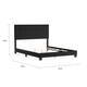 Porch & Den Bayview Charcoal Grey Grid-tufted Upholstered Panel Bed