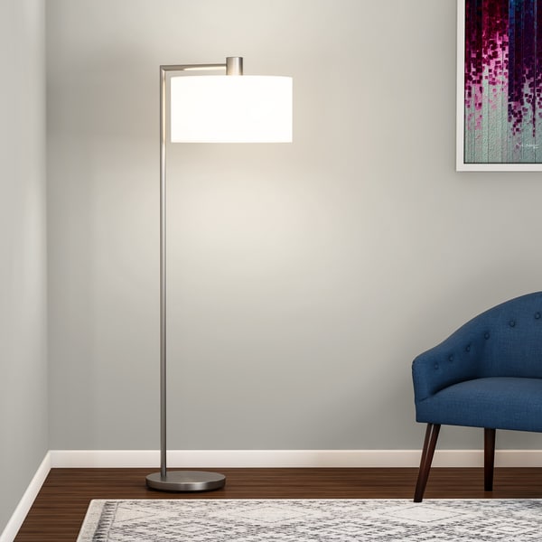 Carson Carrington Helsingor Brushed Steel Floor Lamp