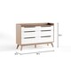 Carson Carrington Borlange Mid-century White and Walnut 6-drawer Chest - Thumbnail 3
