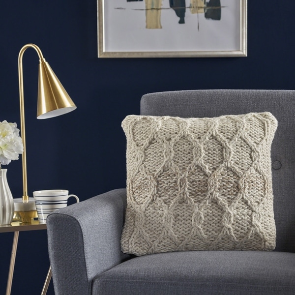 Tylan Square Wool Pillow by Christopher Knight Home