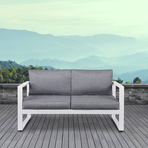 Baltic Outdoor White Love Seat