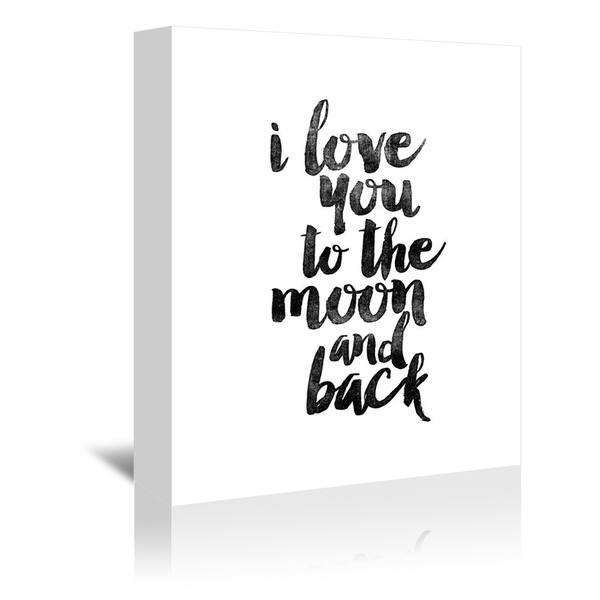 I Love You To The Moon And Back - Wrapped Canvas Wall Art - Bed Bath ...