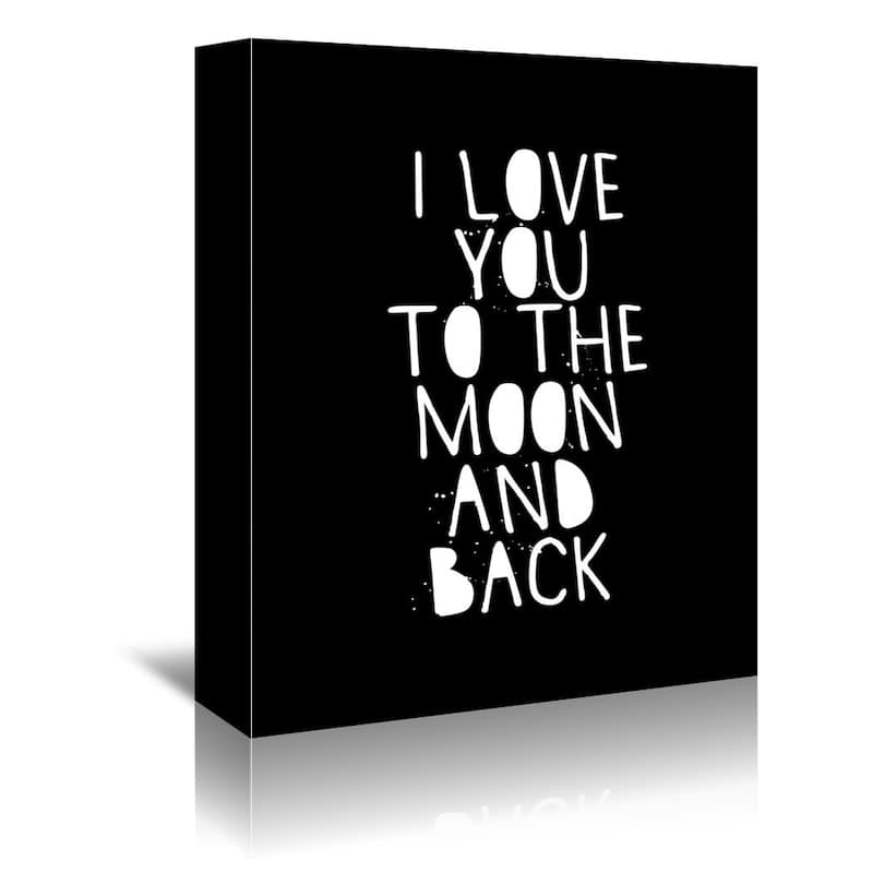 I Love You To The Moon And Back Wrapped Canvas Wall Art Bed Bath