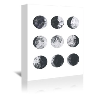 Moon Phases Watercolor I - Wrapped Canvas Wall Art - Bed Bath & Beyond ...