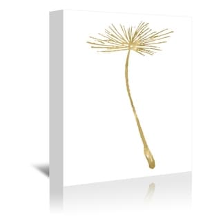 Dandelion 2 Gold On White by Amy Brinkman - Wrapped Canvas Wall Art ...