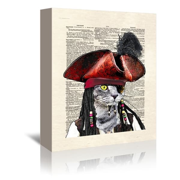 slide 2 of 3, Cat Sparrow - Wrapped Canvas Wall Art