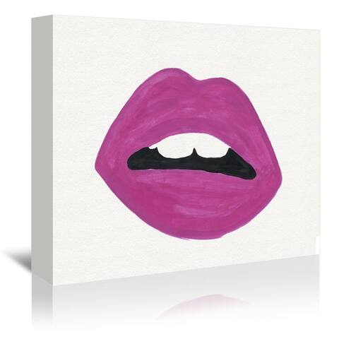 Pink Lips - Wrapped Canvas Wall Art