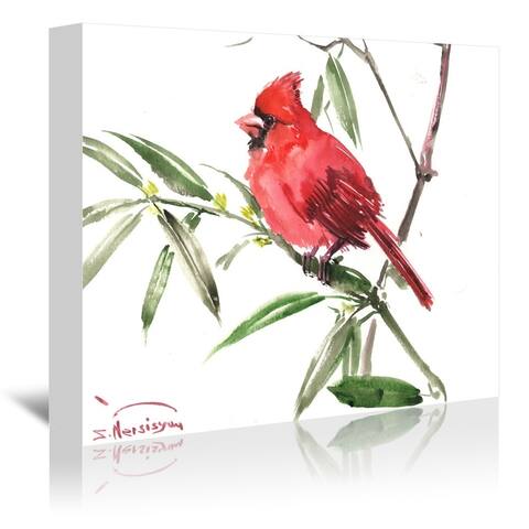 Cardinal Bird 3 By Suren Nersiyan - Wrapped Canvas Wall Art